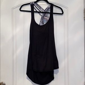 Lululemon Black Tank Top with Pink Sports Bra